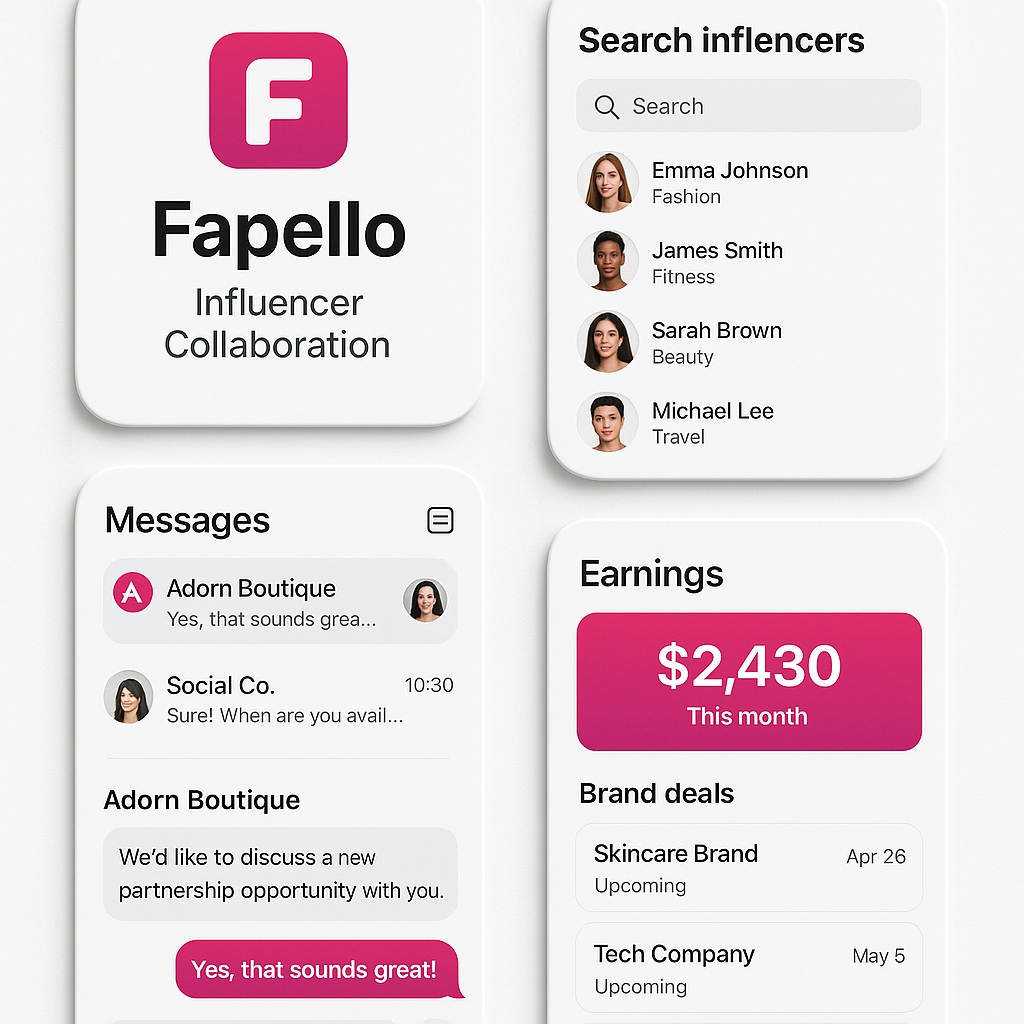 Influencer Collaboration App Fapello