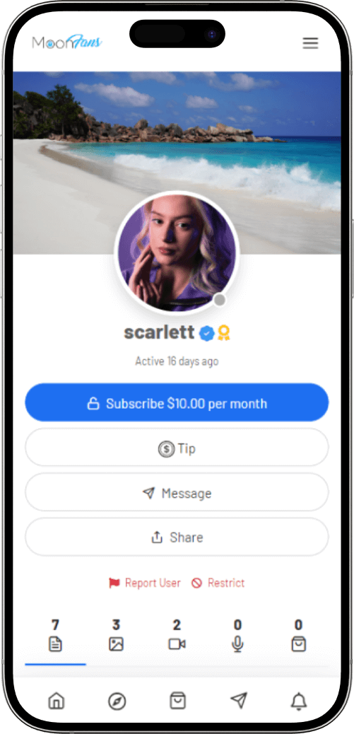 OnlyFans-clone-creator-profile-overview-screen